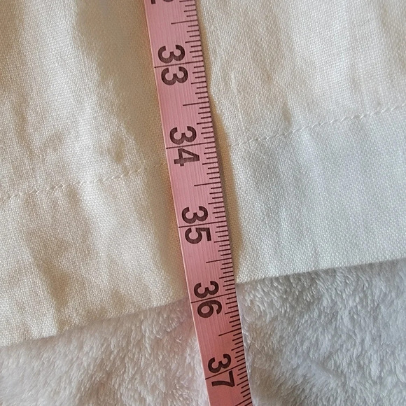 NWT Charter Club Woman White 100% Linen Crop Straight Leg Pants Size 22W - Picture 10 of 10